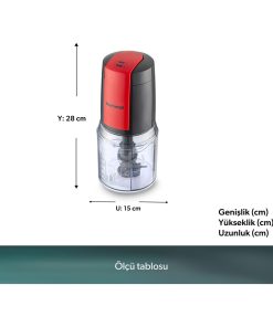 Alternative view of Homend Robochop 2110H Doğrayıcı Siyah Kırmızı