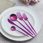 Karaca Orion Purple 30 Parça 6 Kişilik Çatal Kaşık Bıçak Seti