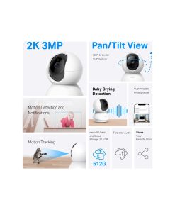 Alternative view of TP-Link Tapo TC71 2k Iç Mekan 3mp Gece Görüşlü 512GB Kart Destekli Wi-Fi Güvenlik Kamerası