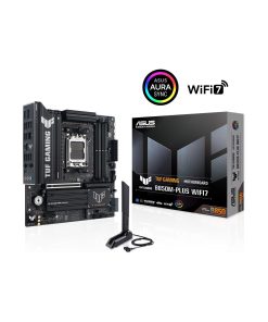 Asus TUF Gaming B850M-PLUS WIFI7 AMD AM5 DDR5 Micro ATX Anakart 8000 Dp HDMI 3x M2 Usb3.2 Gen 2x2 Wifi 7 + Bt Aura Rgb 2.5gbit Lan Matx 14+2+1 Güç Aşamaları