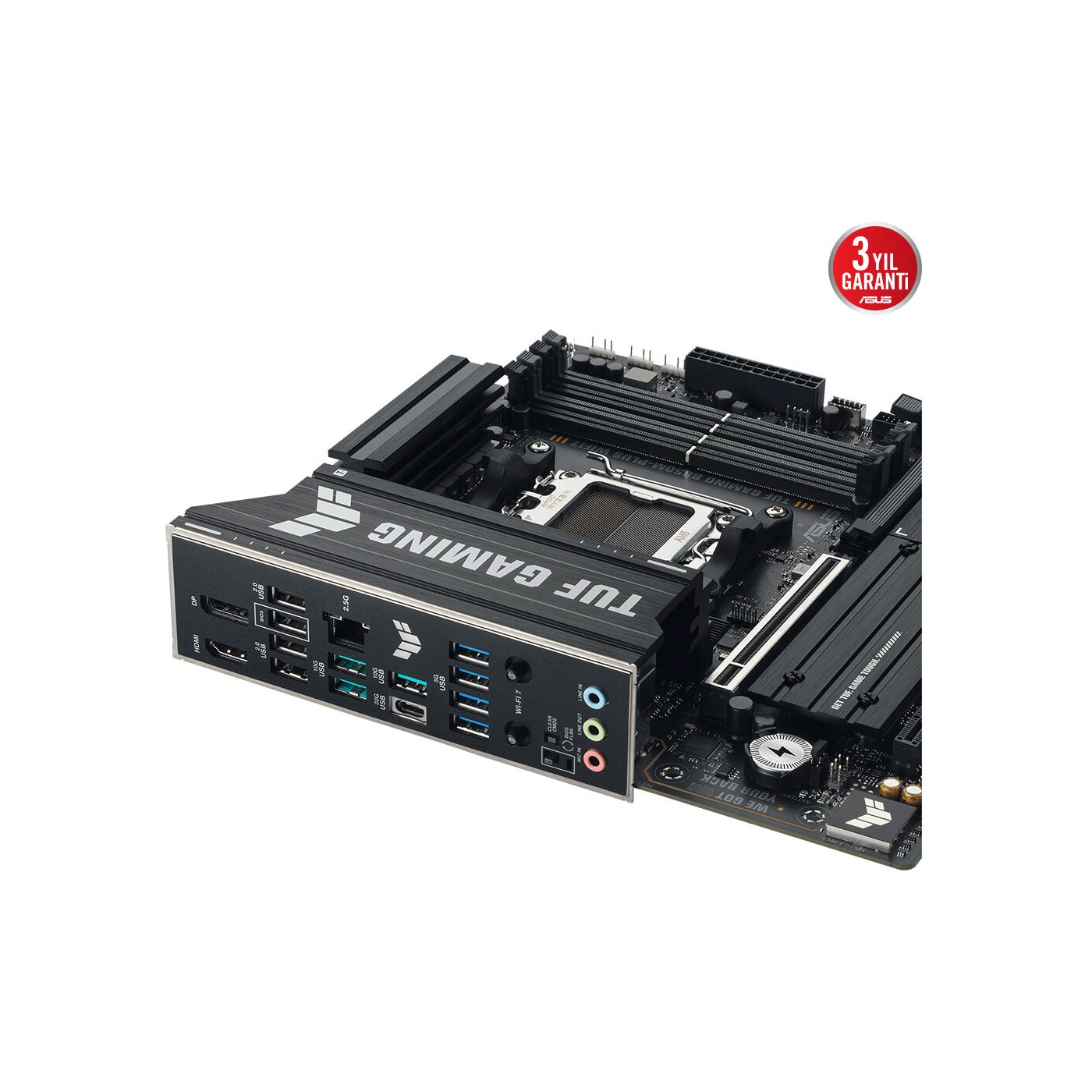Asus TUF Gaming B850M-PLUS WIFI7 AMD AM5 DDR5 Micro ATX Anakart 8000 Dp HDMI 3x M2 Usb3.2 Gen 2x2 Wifi 7 + Bt Aura Rgb 2.5gbit Lan Matx 14+2+1 Güç Aşamaları, 1xgen5 M.2, Ready For Advanced Ai Pc - Görsel 6