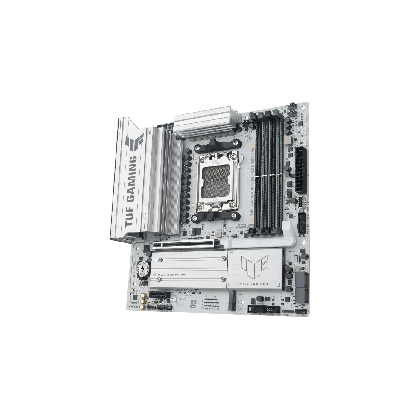 Asus TUF Gaming B850M-PLUS WIFI7 W AMD AM5 DDR5 Micro ATX Anakart 8000 Dp HDMI 3x M2 Usb3.2 Gen 2x2 Wifi 7 + Bt Aura Rgb 2.5gbit Lan Matx 14+2+1 Güç Aşamaları, 1xgen5 M.2, Ready For Advanced Ai Pc - Görsel 8