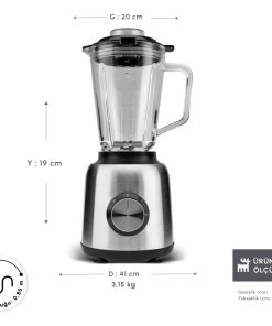 Alternative view of Karaca 1000 W Inox Cam Hazneli Smoothie Blender
