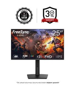 Rampage Titan TT25F400F 25" 0.5 ms Full HD IPS 400 Hz Oyuncu Monitörü