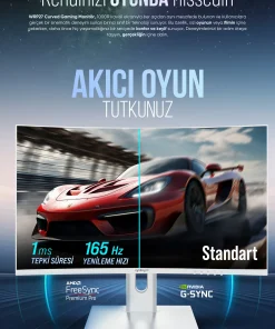 Alternative view of Warp WRP27-165-W 27" 1 ms Full HD Curved Oyuncu Monitörü