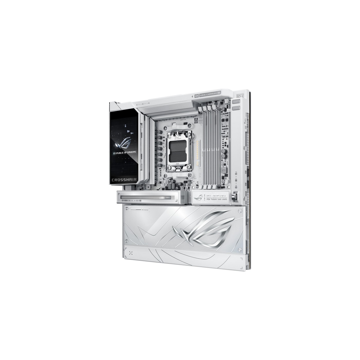 Asus Rog Crosshair X870E Glacial AM5 DDR5 8200+(OC) MHz Gaming Anakart Chipset AMD X870E - Görsel 2