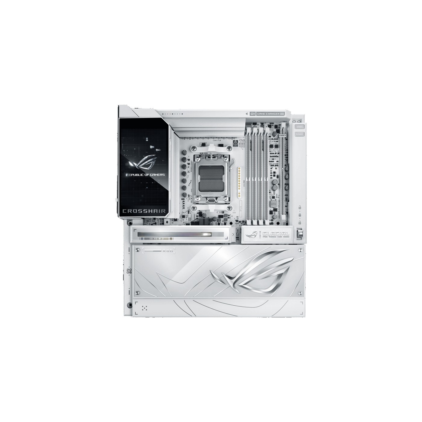 Asus Rog Crosshair X870E Glacial AM5 DDR5 8200+(OC) MHz Gaming Anakart Chipset AMD X870E - Görsel 6