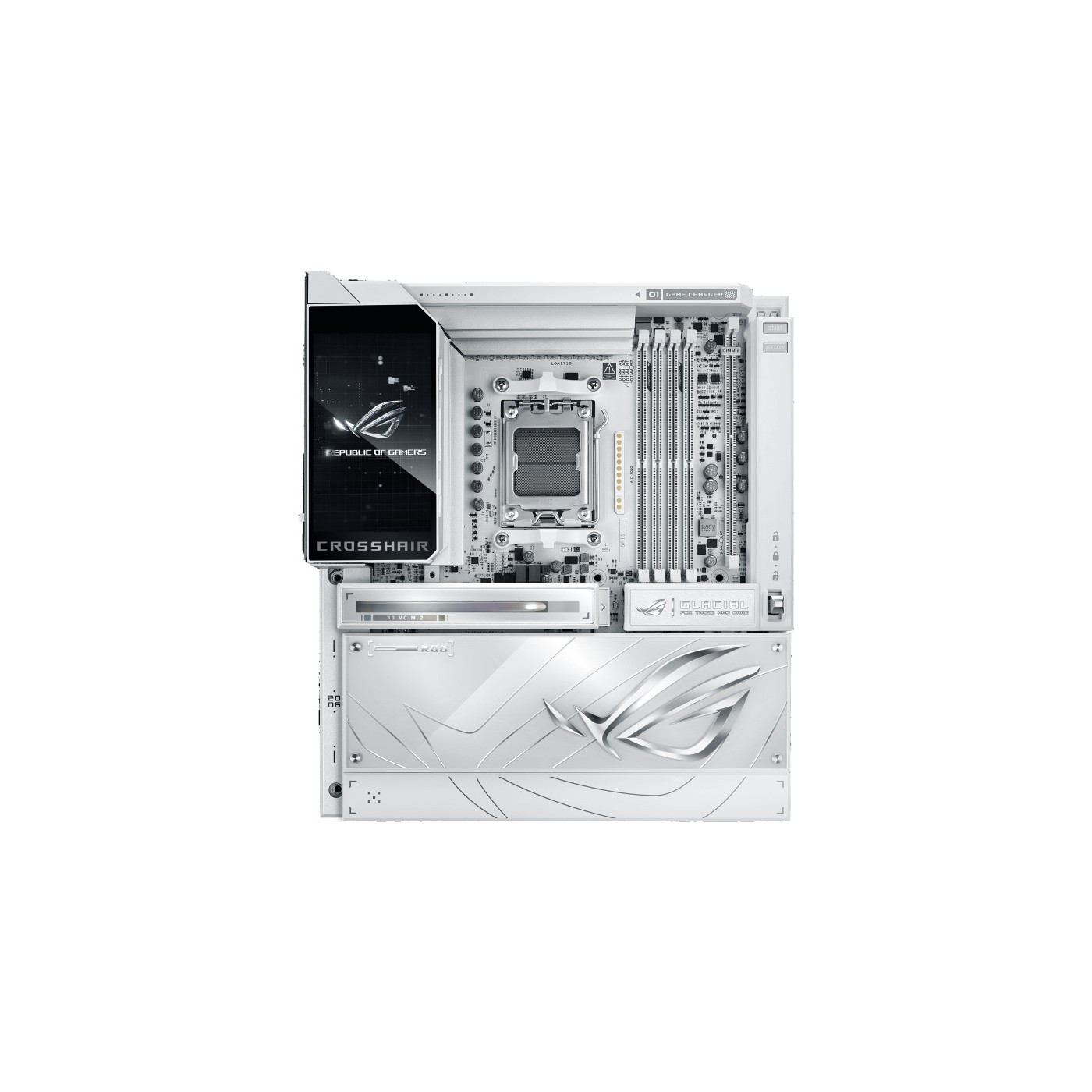 Asus Rog Crosshair X870E Glacial AM5 DDR5 8200+(OC) MHz Gaming Anakart Chipset AMD X870E