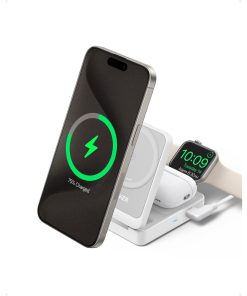 Alternative view of Anker B2557 MagGo Beyaz 3in1 Kablosuz Hızlı Şarj Aleti - MagSafe için Apple Watch Şarj Cihazı (40W USB-C Şarj Cihazı Dahil) - B2557 - Beyaz