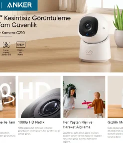 Alternative view of Anker Eufy Security C210 360 Derece Dönebilen IP Kamera 1080P HD Netlik ile Tam Güvenlik - T8419 (Anker Türkiye Güvenceli)