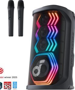 Anker SoundCore Rave 3S Mikrofonlu Bluetooth Hoparlör 200W Yapay Zeka Destekli Karaoke Parti Hoparlörü - Ritme Duyarlı Işık Gösterisi - A31A3 (Anker Türkiye Garantili)
