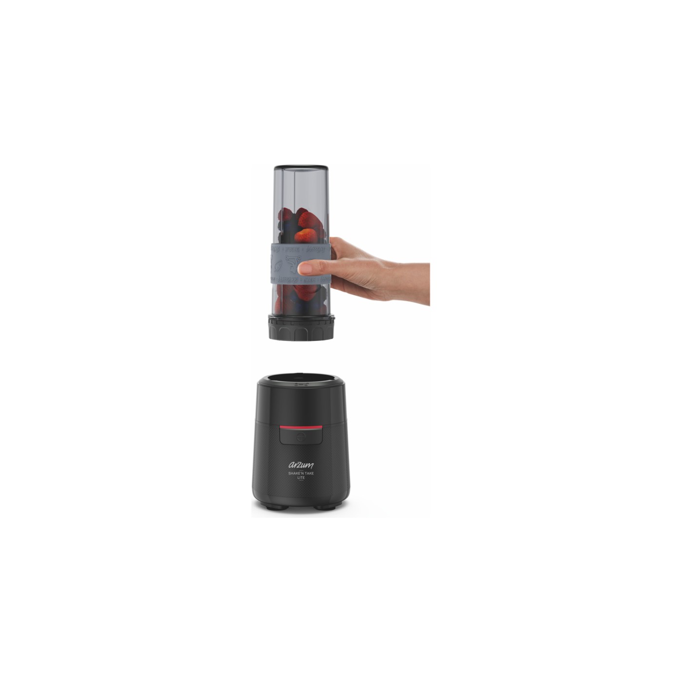 Arzum AR1191 Shake'N Take Lite Kişisel Blender 550W, 550 ml Taşınabilir Şişe, Buz Kırma Özellikli - Görsel 5
