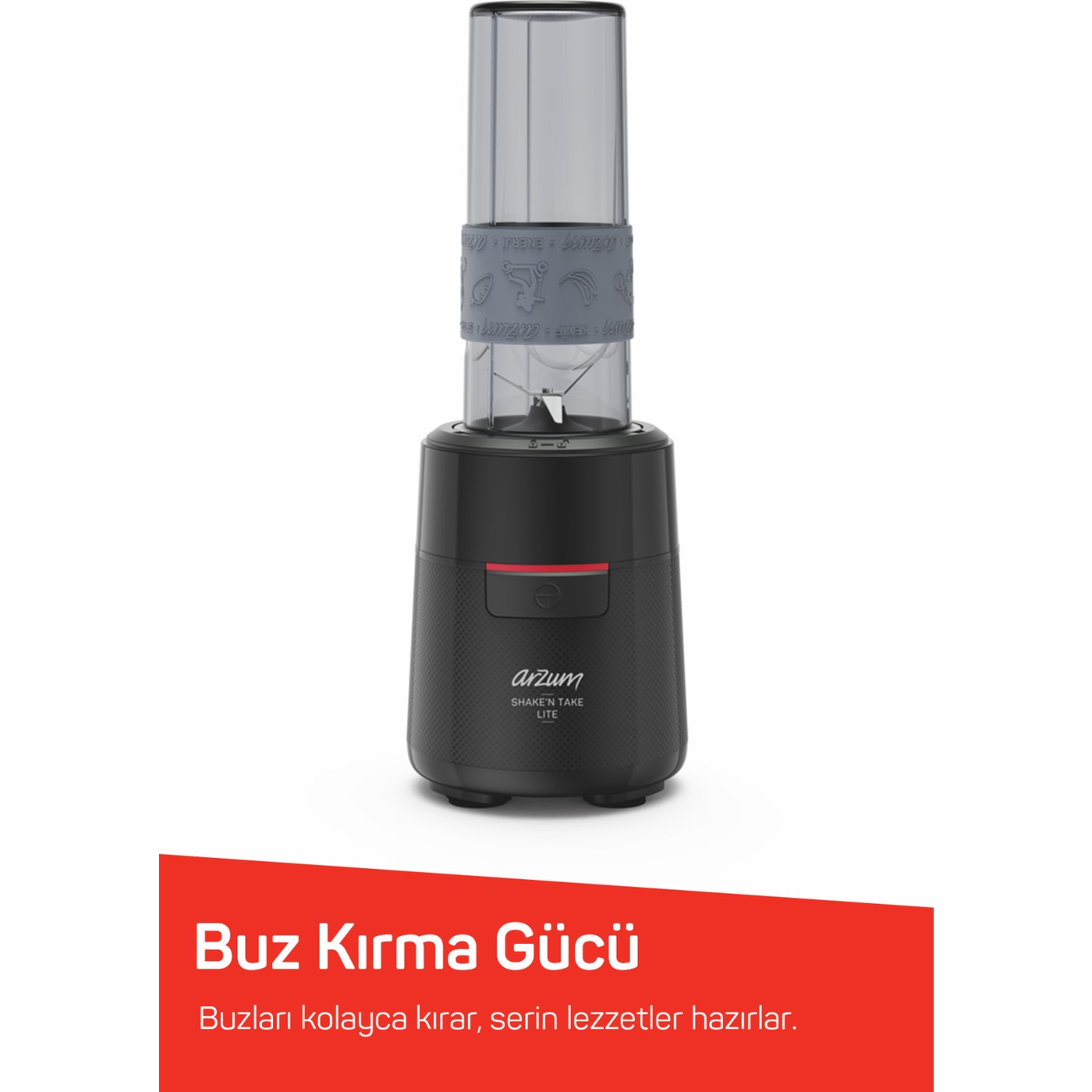 Arzum AR1191 Shake'N Take Lite Kişisel Blender 550W, 550 ml Taşınabilir Şişe, Buz Kırma Özellikli - Görsel 9