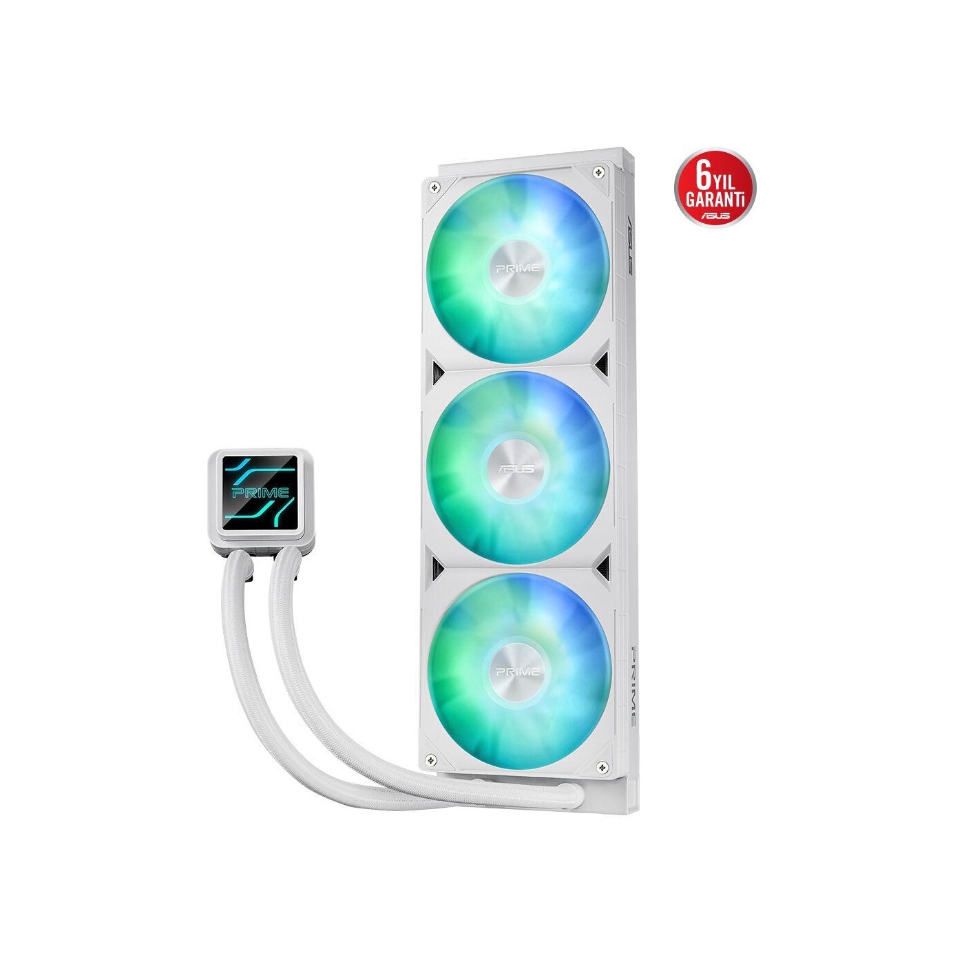 Asus Prime LC 360 ARGB White Edition 360 mm İşlemci Sıvı Soğutucu - Görsel 2