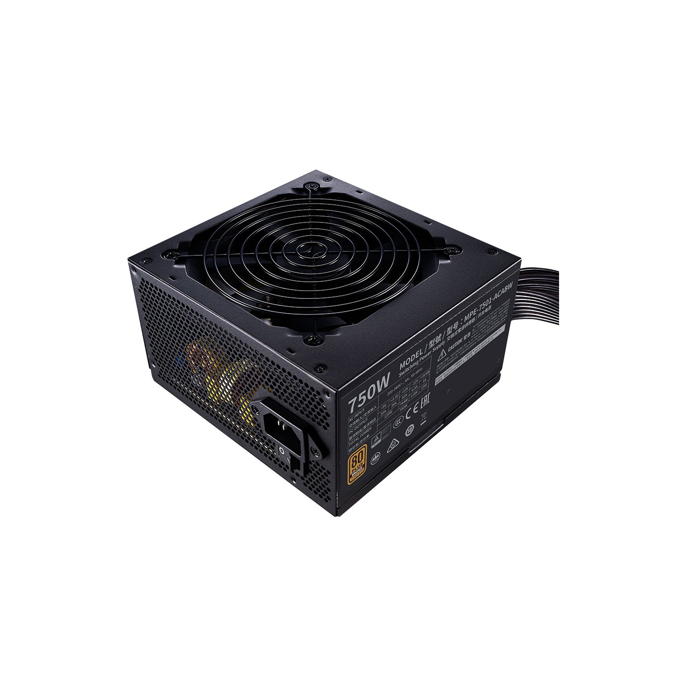 Cooler Master MWE 750W MPE-7501-ACABW-BEU Power Supply 80+ Bronze 2 x EPS Aktif PFC 120 mm Fanlı PSU - Görsel 4