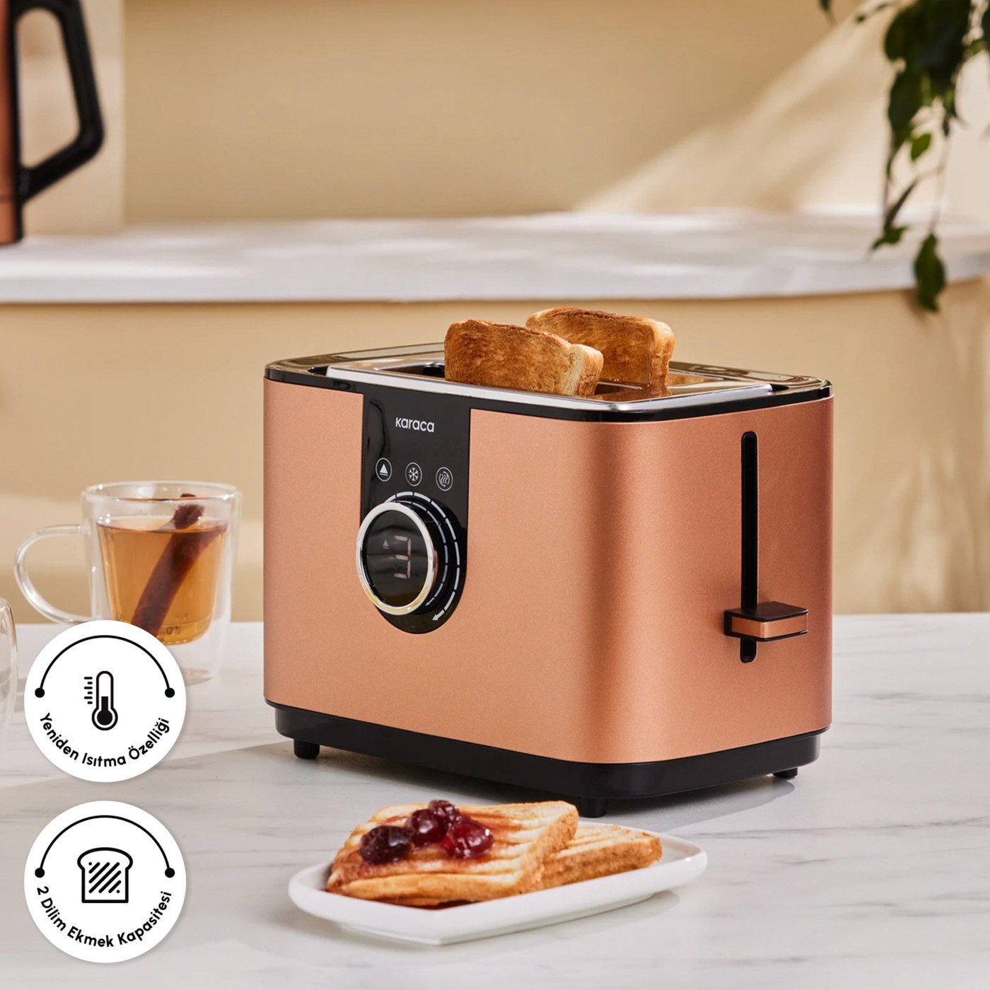Karaca 2303 Bronz 850 W Ekmek Kızartma Makinesi Series 2303 Bronze - Görsel 4