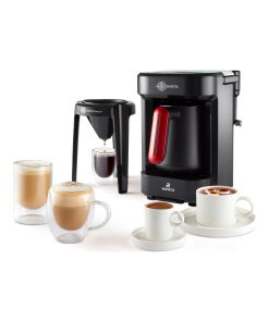 Karaca Hatır Barista Kırmızı Cappuccino ve Türk Kahve Makinesi İmperial Red