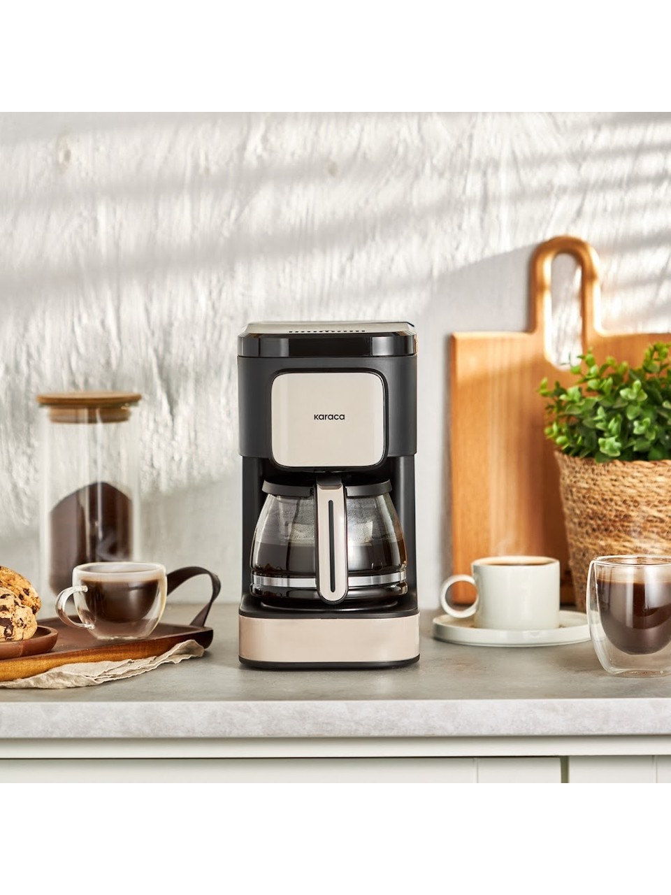 Karaca Just Coffee Aroma 2 In 1 Filtre Kahve ve Çay Demleme Makinesi Bej - Görsel 9