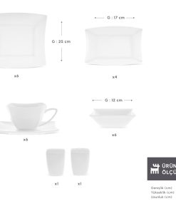 Alternative view of Karaca Perfect White 26 Parça 6 Kişilik Kahvaltı Takımı Porselen