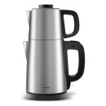 Karaca Tea Break Inox Siyah 1650 W Çelik Demlikli Çay Makinesi & Su Isıtıcı