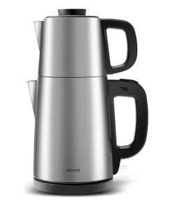 Karaca Tea Break Inox Siyah 1650 W Çelik Demlikli Çay Makinesi & Su Isıtıcı