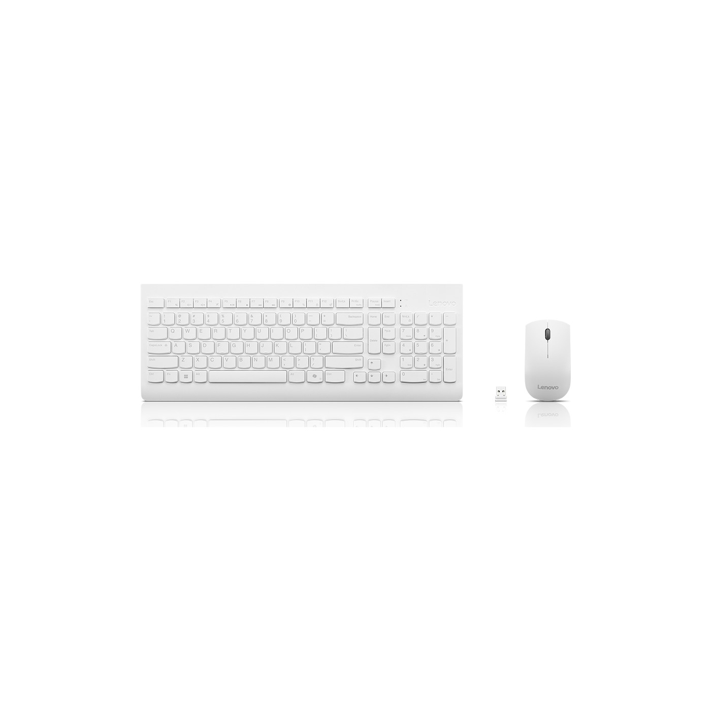 Lenovo 510 GX30W75336 Kablosuz Klavye Mouse Seti Ingilizce Beyaz - Görsel 2