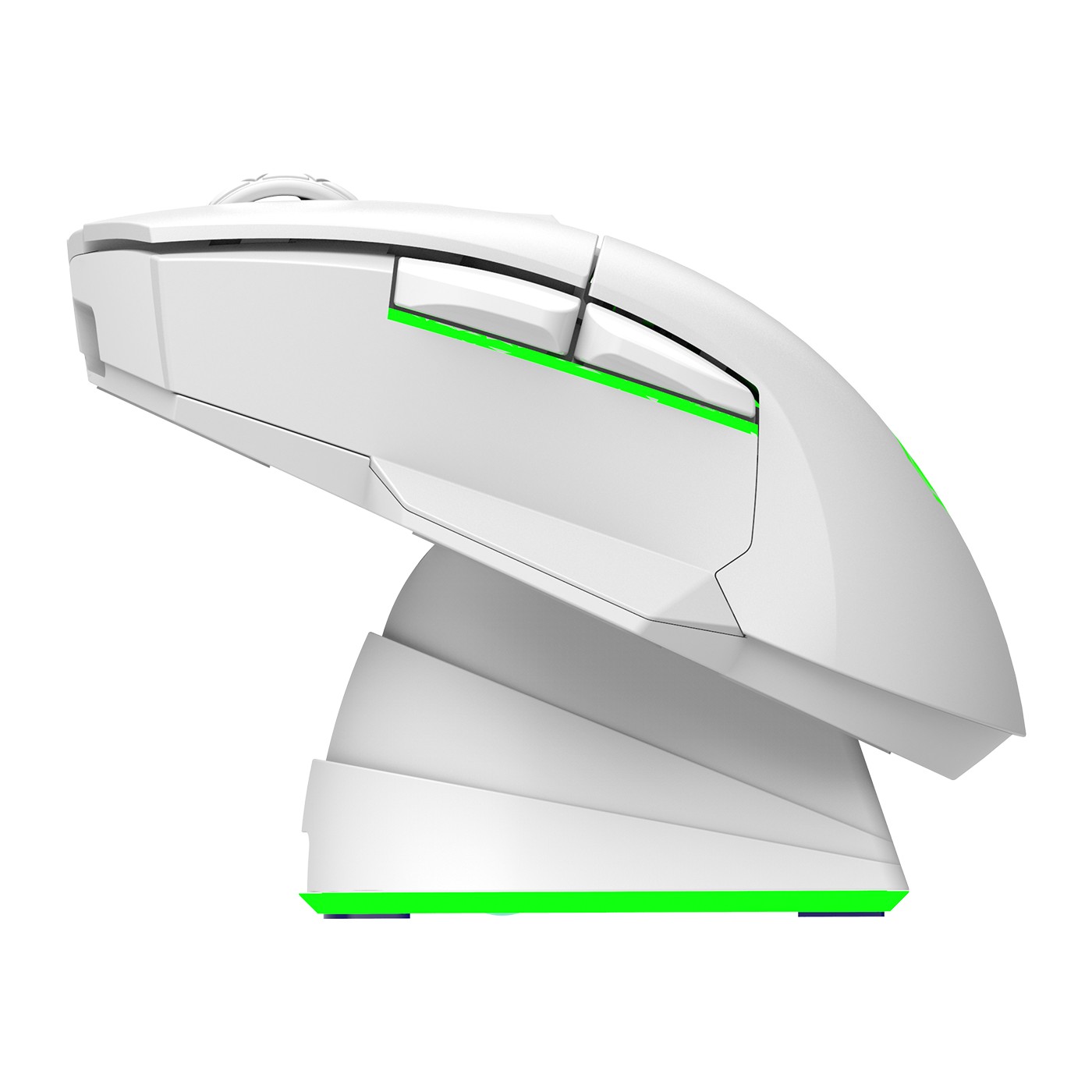 Monster Pusat Reflex Ultra Beyaz RGB Şarjlı Optik Kablosuz Oyuncu Mouse 16000 Dpı 400 IPS Yüksek Performanslı Beyaz - Görsel 4