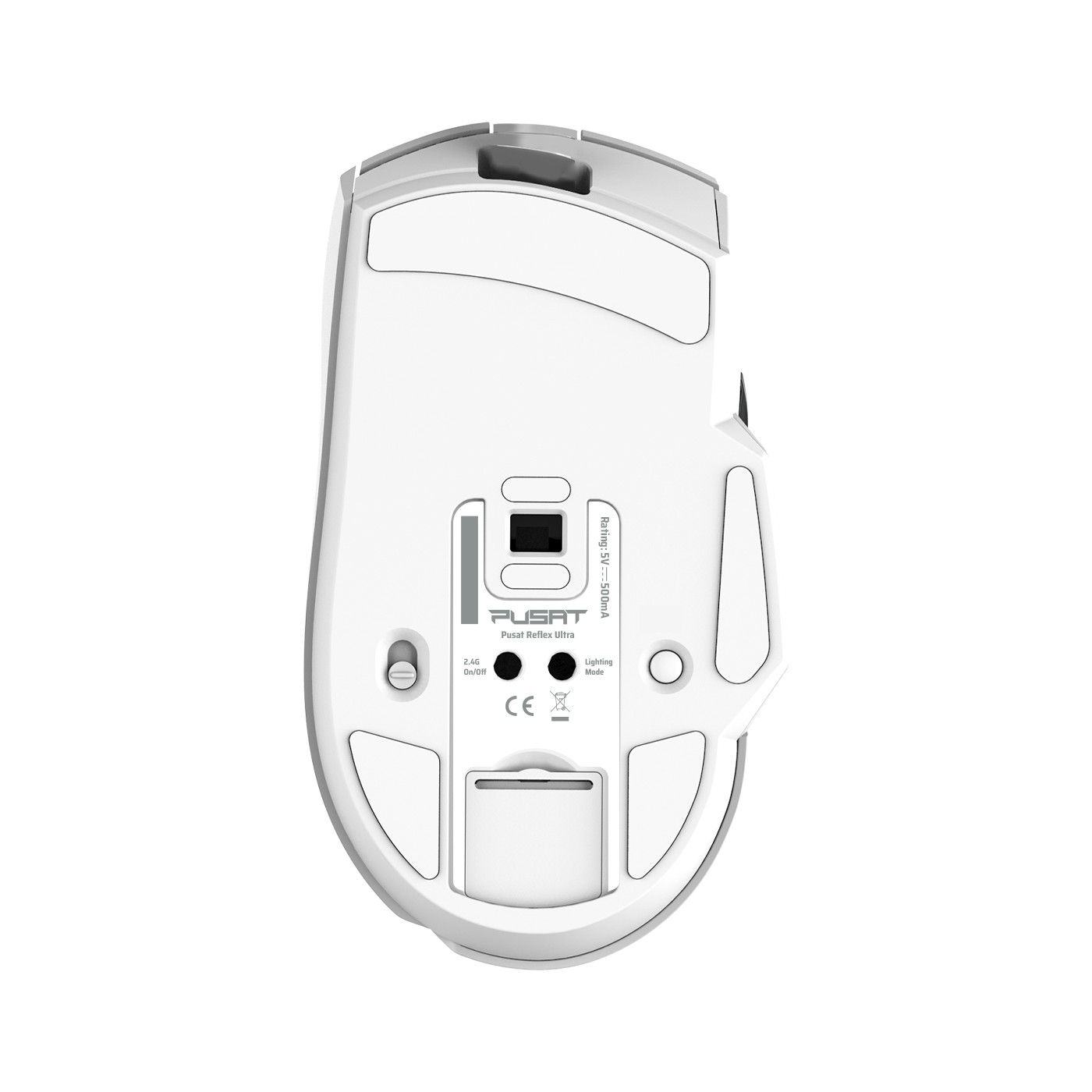 Monster Pusat Reflex Ultra Beyaz RGB Şarjlı Optik Kablosuz Oyuncu Mouse 16000 Dpı 400 IPS Yüksek Performanslı Beyaz - Görsel 6