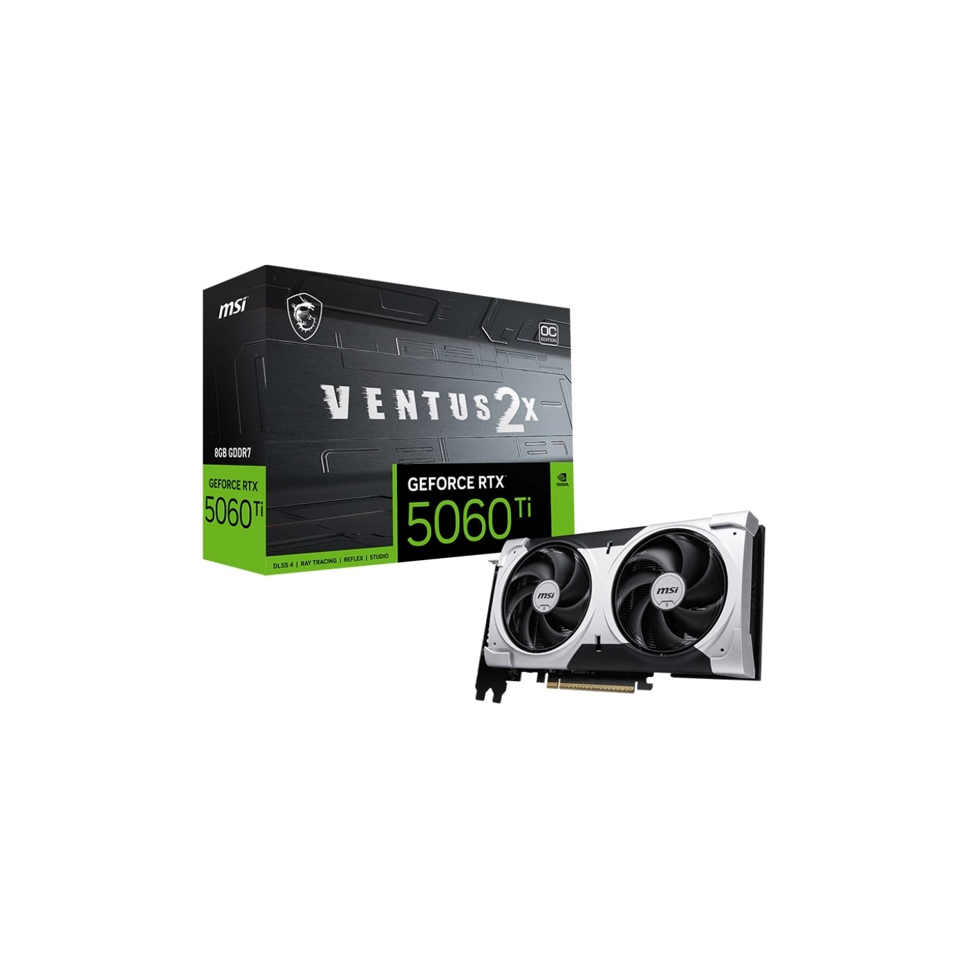 MSI Geforce Rtx 5060 Ti 8g Ventus 2x Oc Plus Gdrr7 128BIT DX12 (Oyuncu) Ekran Kartı