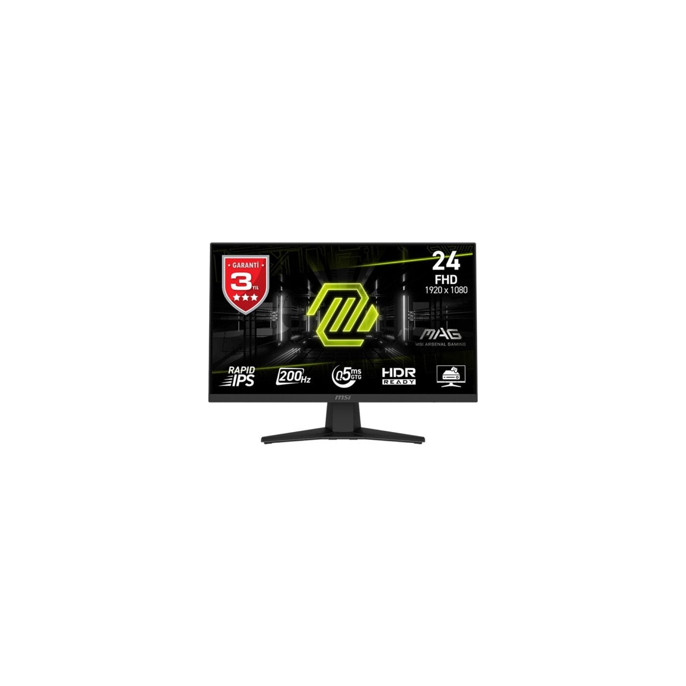 MSI MAG 244F 23.8" 0.5 ms Full HD IPS 200 Hz Oyuncu Monitörü FreeSync Premium Rapid IPS Gaming Monitör