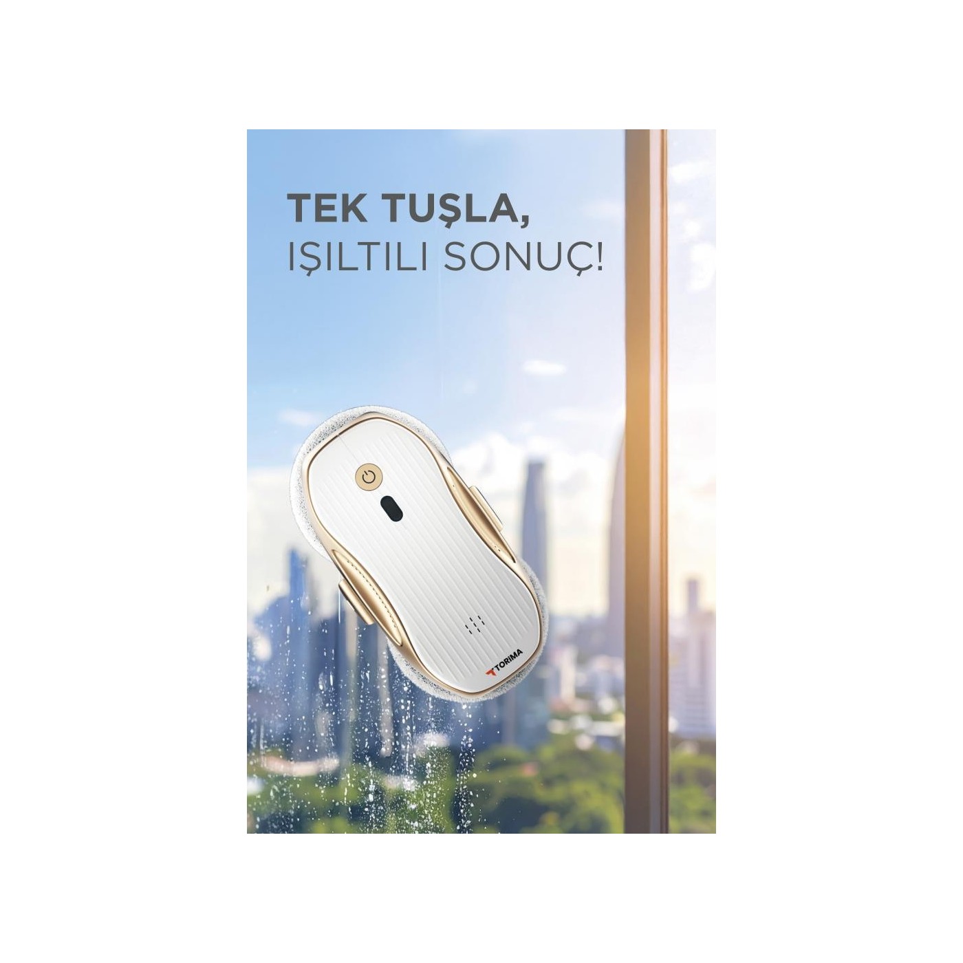 Torima Cam Silme Temizleme Robotu Uzaktan Kumandalı Su Püskürtmeli 3000Pa S10 - Görsel 6