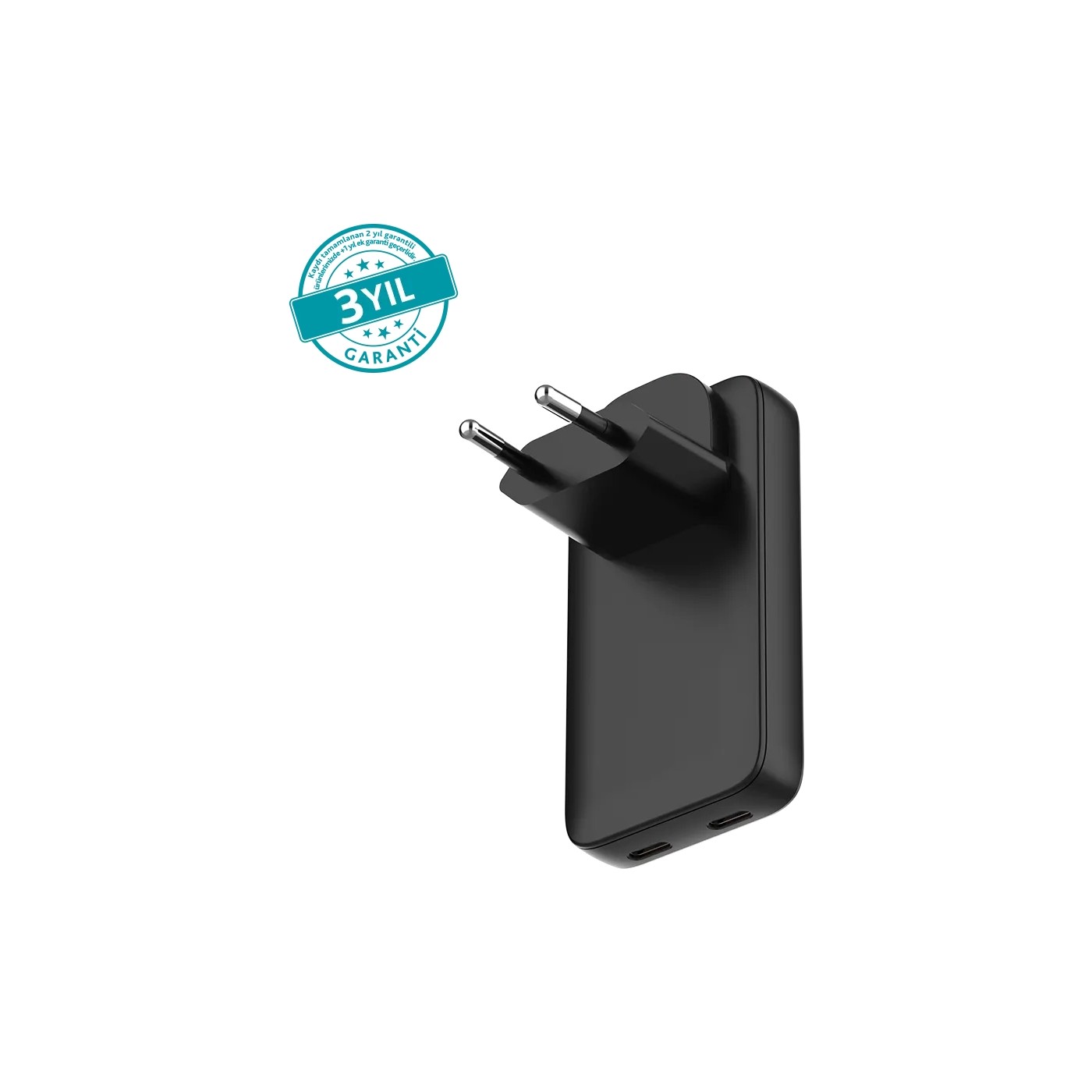 Ttec SmartCharger Trio GaN 2SCG06S 65 W Hızlı Şarj Adaptörü Pd Avrupa-Ingiltere-Amerika Uluslararası İnce Tasarımlı Seyahat Şarj Kiti Siyah - Görsel 6
