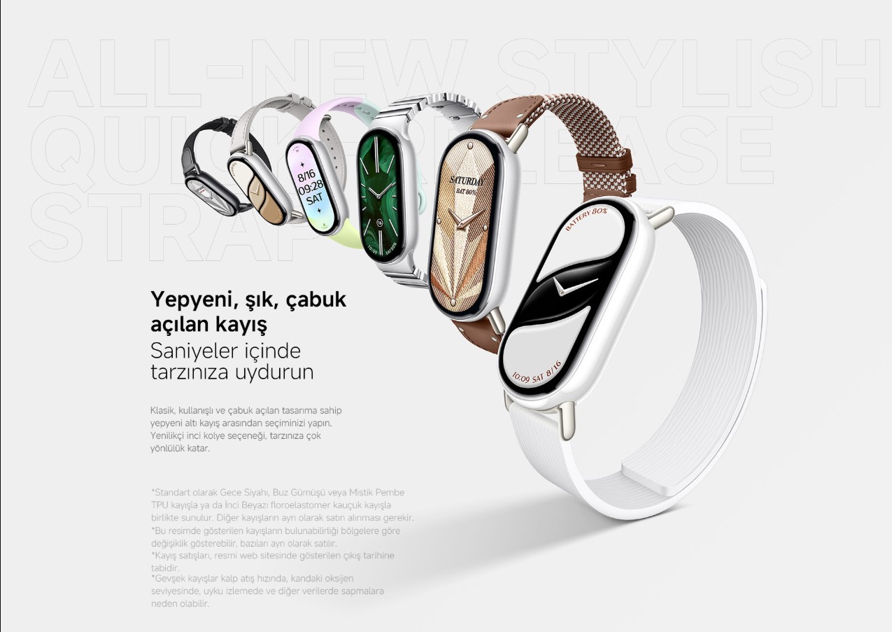 Xiaomi Smart Band 10 Pembe Mystic Rose Akıllı Bileklik - Görsel 5