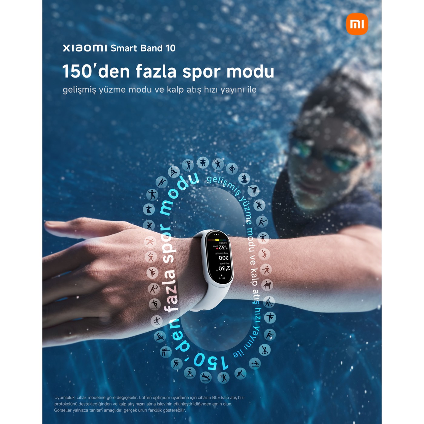 Xiaomi Smart Band 10 Pembe Mystic Rose Akıllı Bileklik - Görsel 7