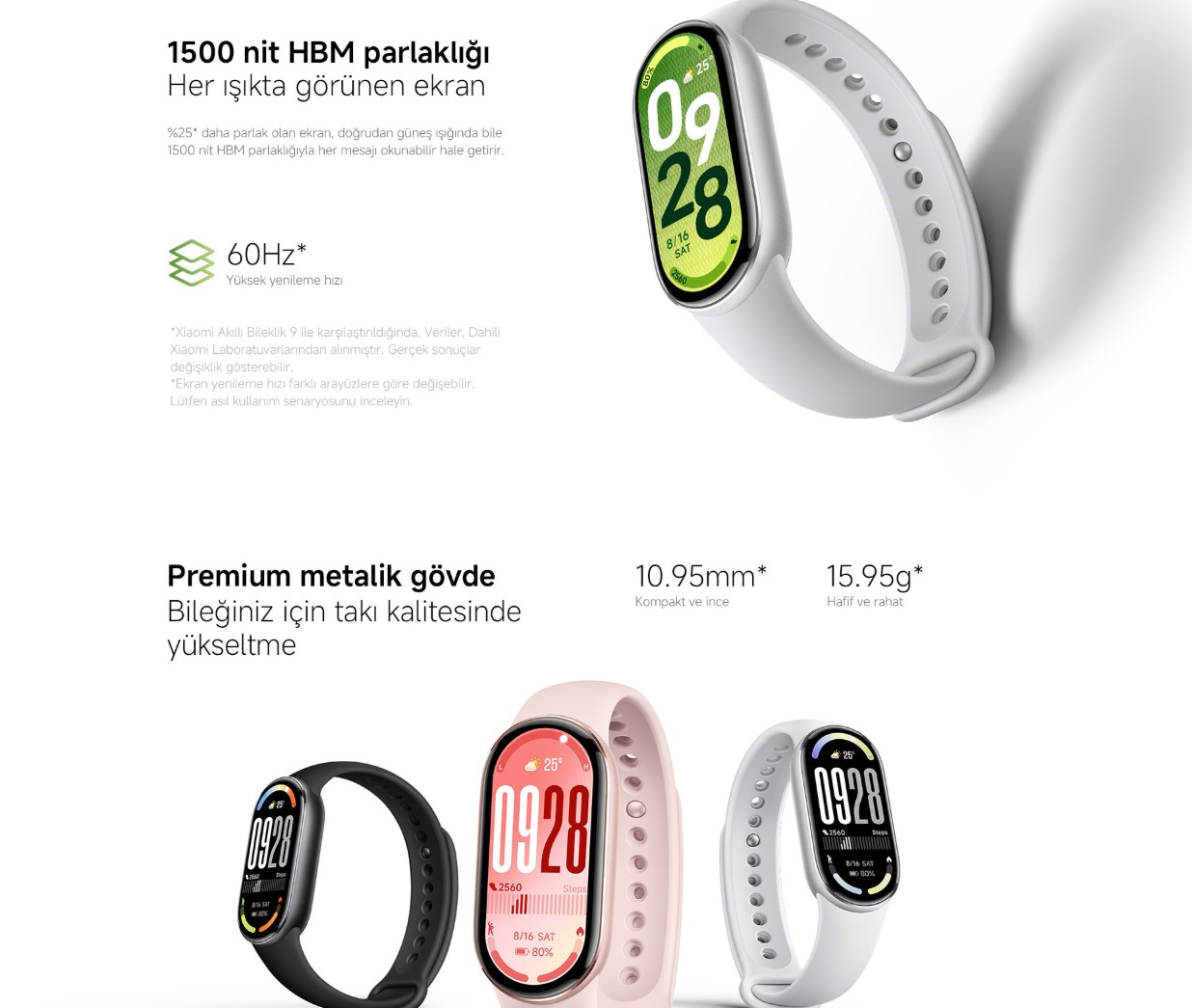 Xiaomi Smart Band 10 Pembe Mystic Rose Akıllı Bileklik - Görsel 8