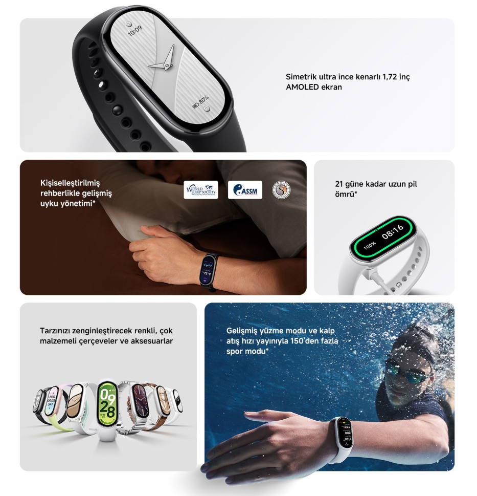 Xiaomi Smart Band 10 Pembe Mystic Rose Akıllı Bileklik - Görsel 10