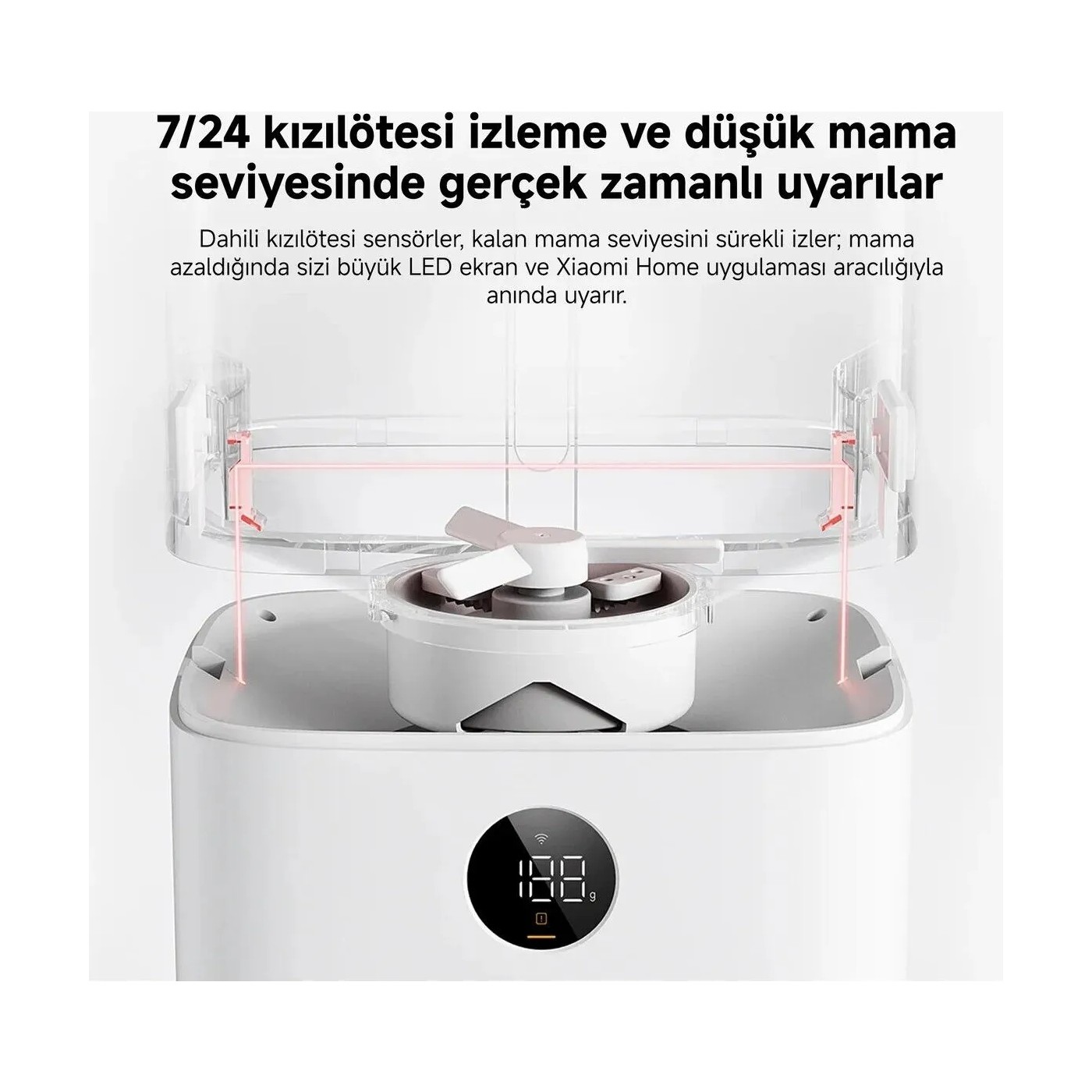 Xiaomi Smart Food Feeder 2 5 lt Akıllı Mama Kabı Kedi Ve Köpek Mama Kabı Akıllı Evcil Hayvan Besleyici - Görsel 6