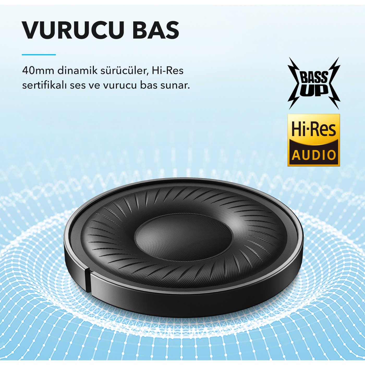 Anker SoundCore Life Q20i Beyaz Kulak Üstü Bluetooth Kulaklık Aktif Gürültü Engelleme A3004 - Görsel 2