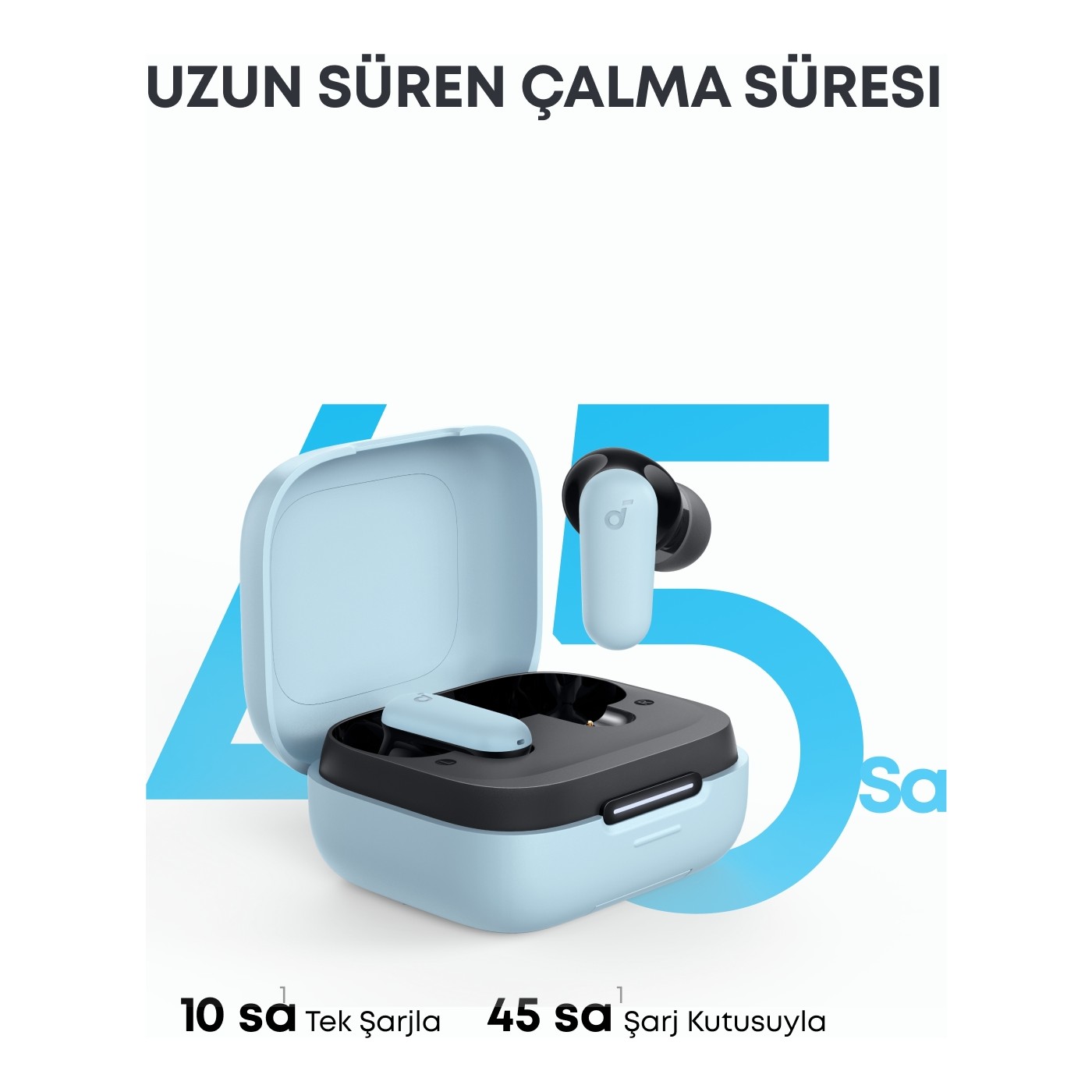 Anker SoundCore R50i NC ANC TWS Mavi Kulak İçi Bluetooth Kulaklık Aktif Gürültü Engelleme - Görsel 2