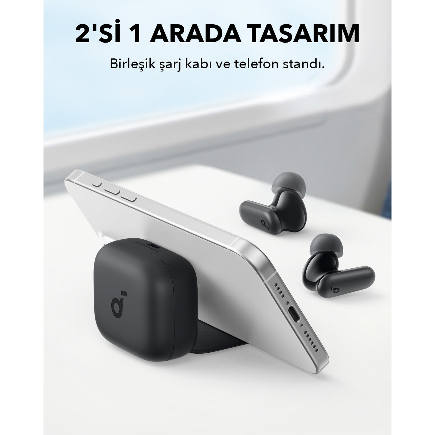 Anker SoundCore R50i NC ANC TWS Siyah Kulak İçi Bluetooth Kulaklık Aktif Gürültü Engelleme - Görsel 3