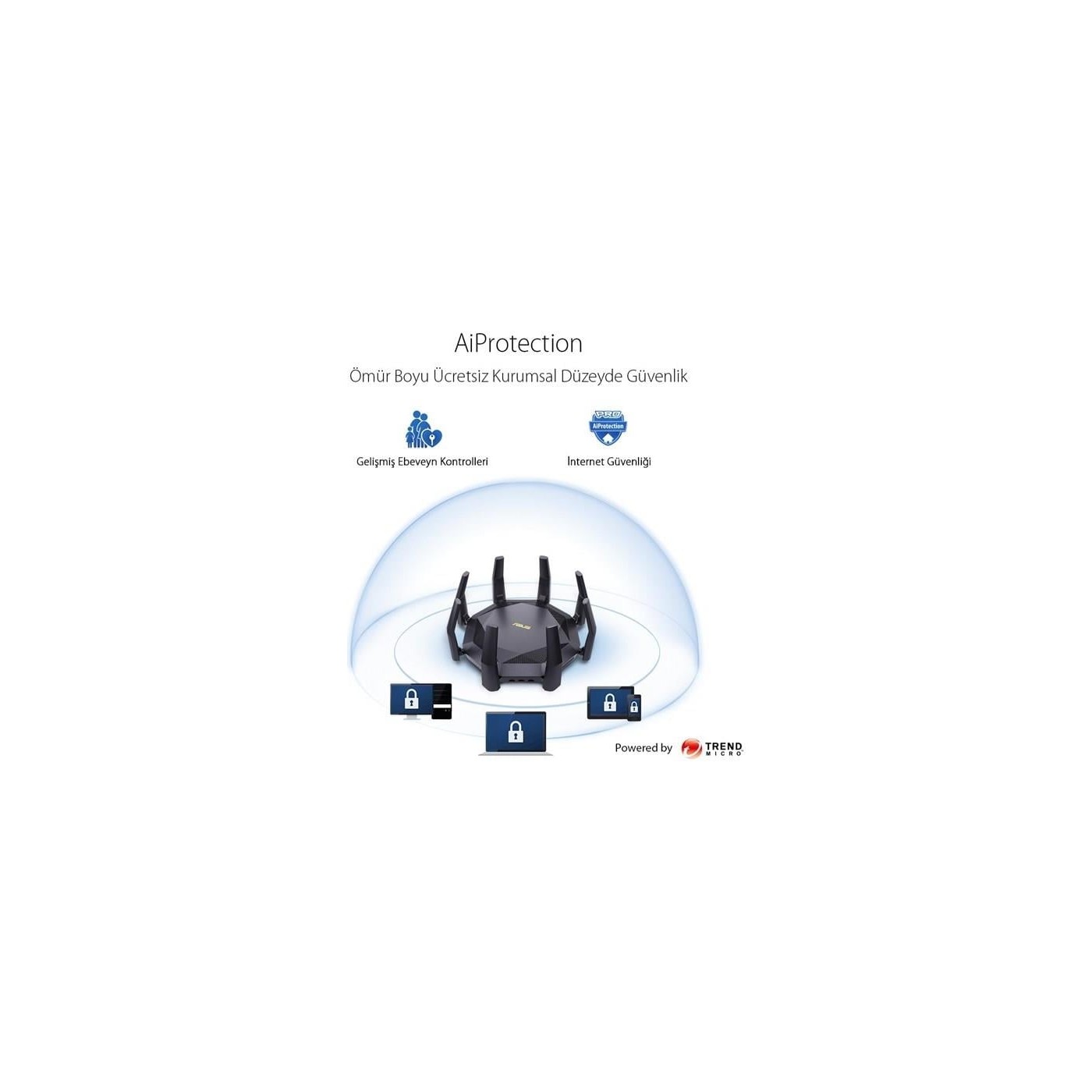 Asus RT-AX89X 8 Port 6000 Mbps Access Point Dual Band Gaming (Oyuncu) Router - Görsel 9