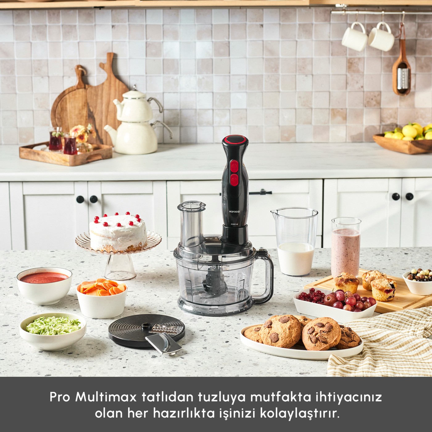 Karaca Pro Multimax 6in1 Black 2000 W Mutfak Robotu Çok Amaçlı Robot - Görsel 9