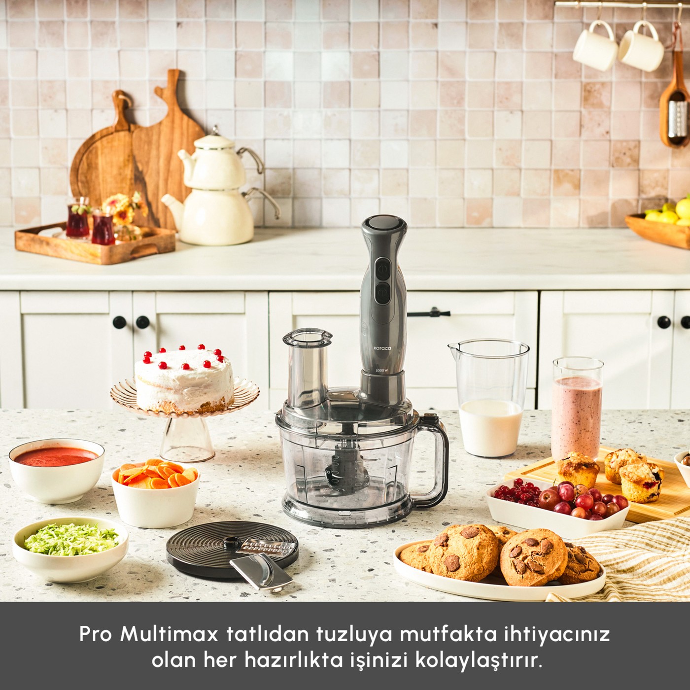 Karaca Pro Multimax 6in1 Space Gray 2000 W Mutfak Robotu Çok Amaçlı Robot - Görsel 10