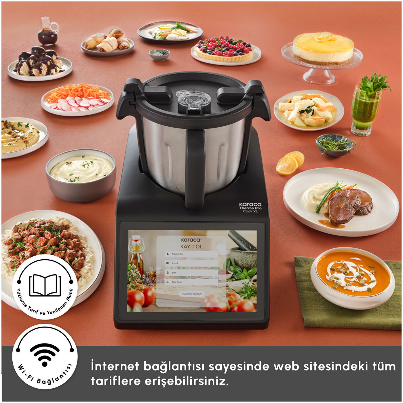 Karaca Thermo Pro Cook XL Multifonksiyonel Mutfak Robotu4,5 L Paslanmaz Çelik Multifonksiyonel Pişirici Hızlı Isınma Teknolojisi - Görsel 5