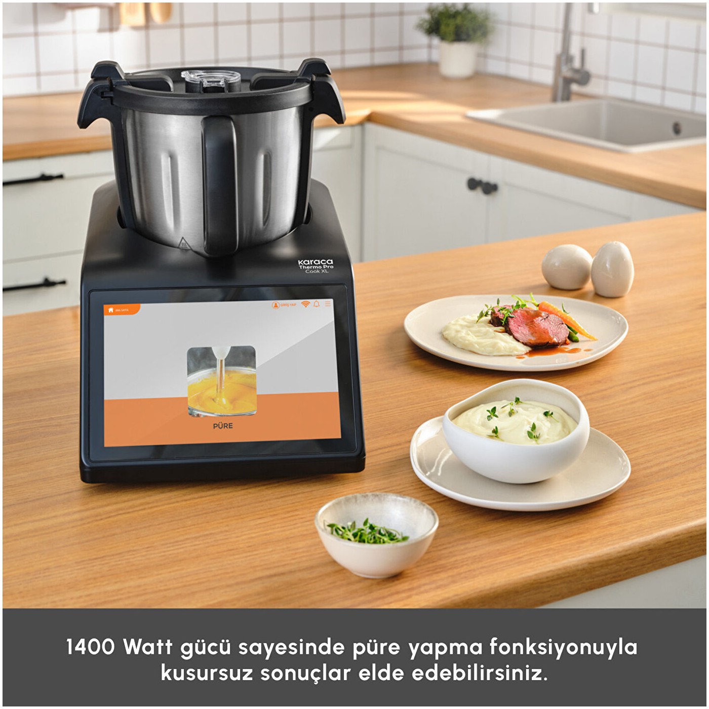 Karaca Thermo Pro Cook XL Multifonksiyonel Mutfak Robotu4,5 L Paslanmaz Çelik Multifonksiyonel Pişirici Hızlı Isınma Teknolojisi - Görsel 8