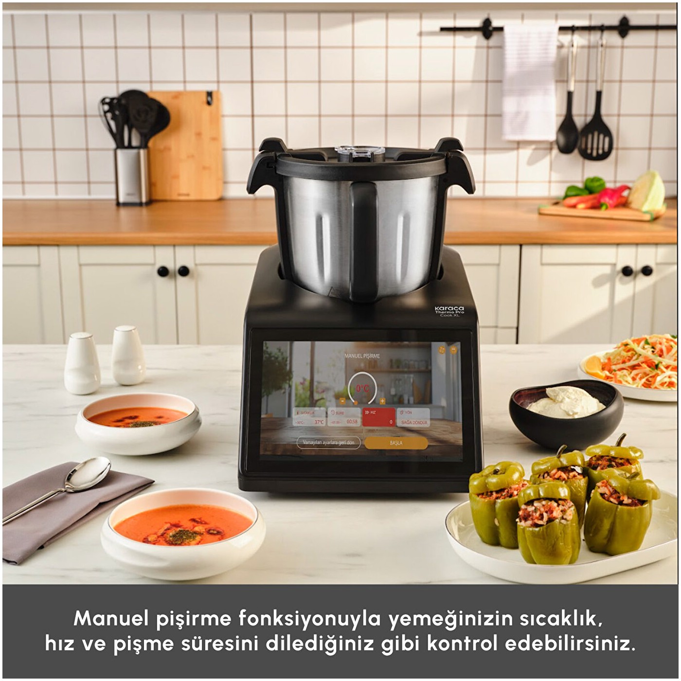 Karaca Thermo Pro Cook XL Multifonksiyonel Mutfak Robotu4,5 L Paslanmaz Çelik Multifonksiyonel Pişirici Hızlı Isınma Teknolojisi - Görsel 9